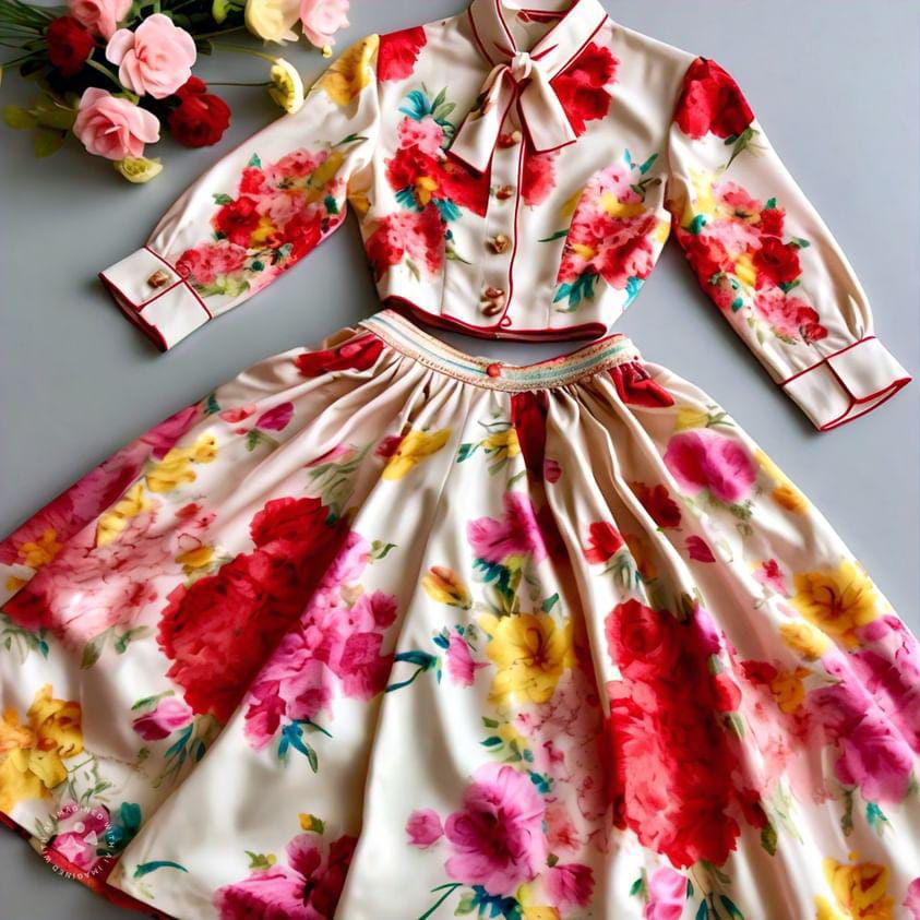 Women's Floral Print Midi Dress