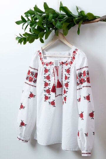 Embroidered Peasant Dress