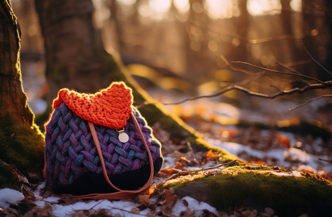 Colorful Knitted Bags
